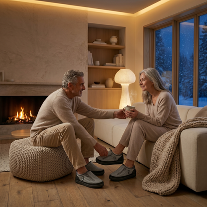 Rechargeable Heated House Slippers For Cozy Indoor Warmth & Winter Comfort