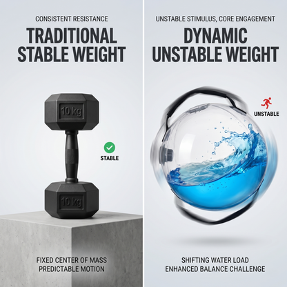 Water-Filled Stability Strength Ball for Core Training, Balance & Functional Fitness