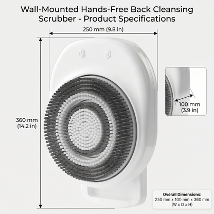 Wall-Mounted Electric Shower Scrubber For Hands-Free Back Cleansing