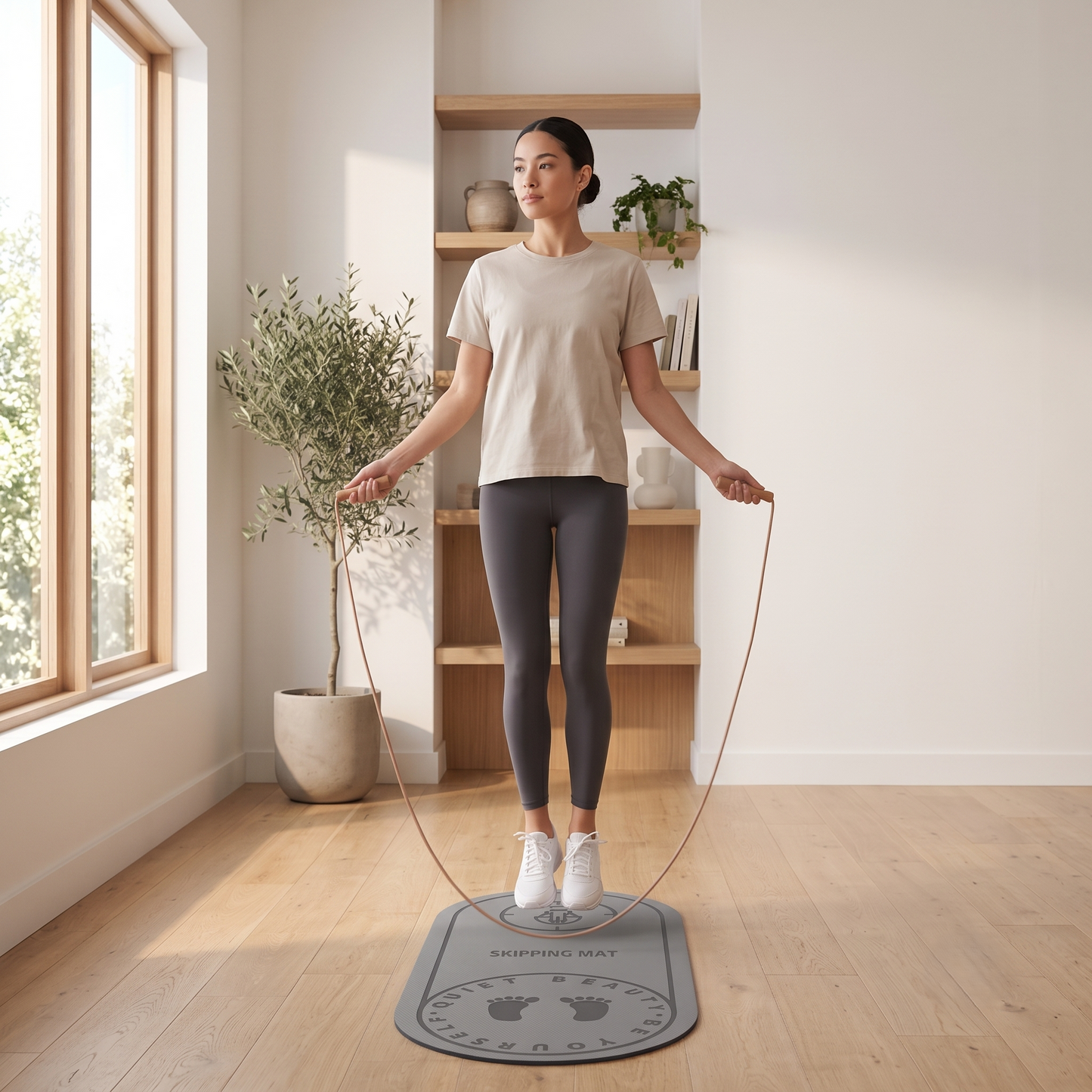 TPE Non-Slip Jump Rope Fitness Mat