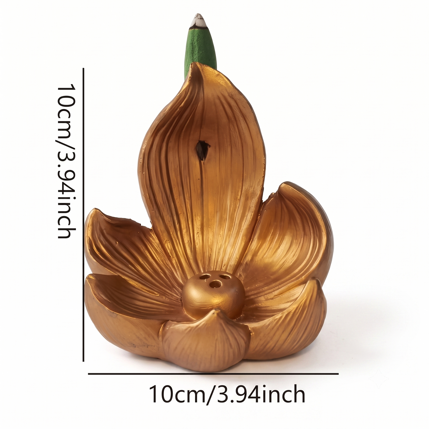 Small Lotus Resin Incense Stick Holder & Ash Catcher