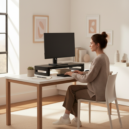 Ergonomic Monitor Stand Riser for Desk Setup