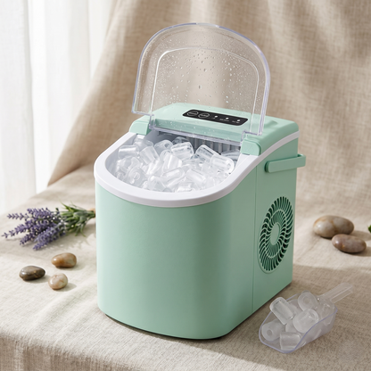 Premium Countertop Ice Maker With Fast Ice Production & Self-Cleaning Function