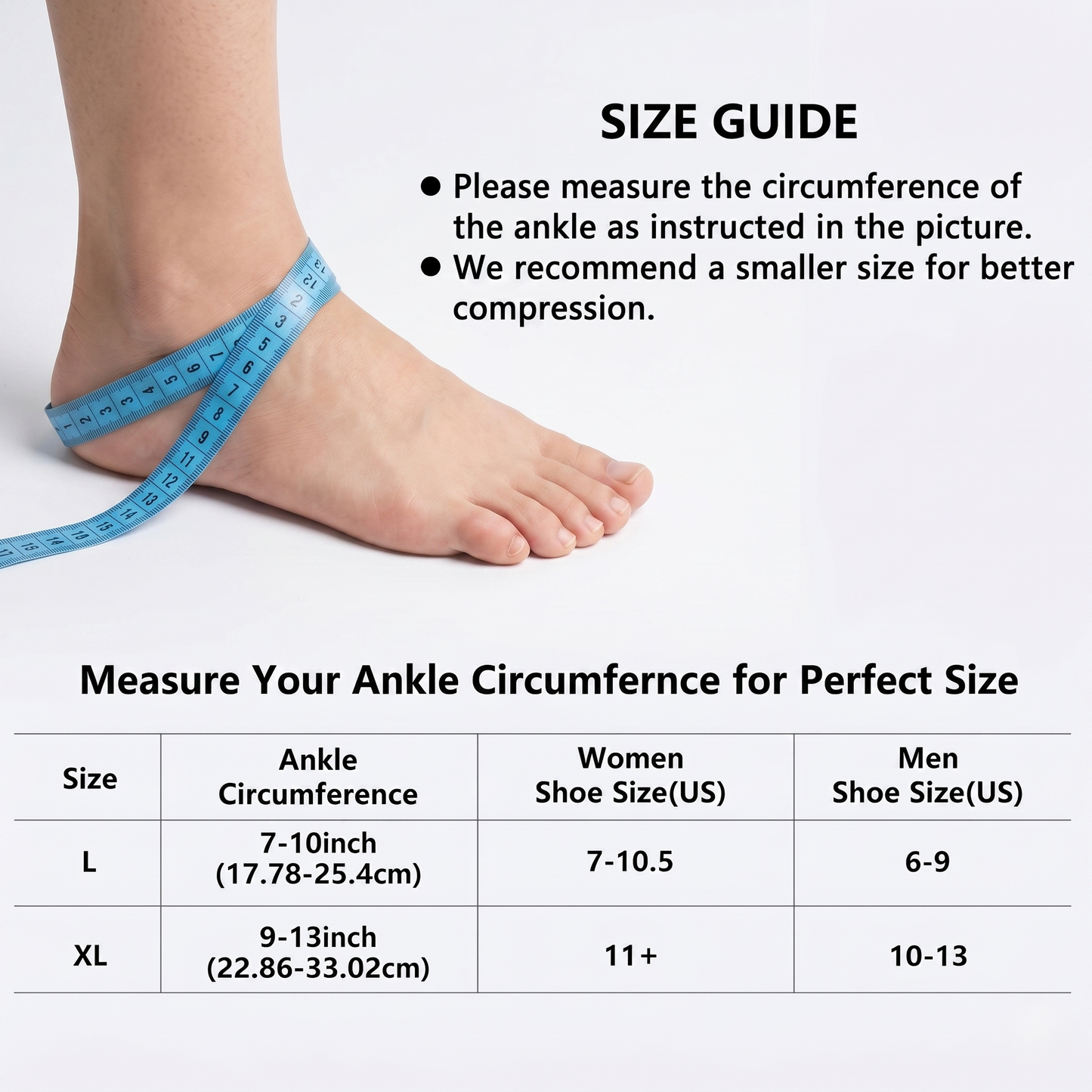 Cooling Compression Ankle Sleeve with Flexible Support & Reusable Gel Insert