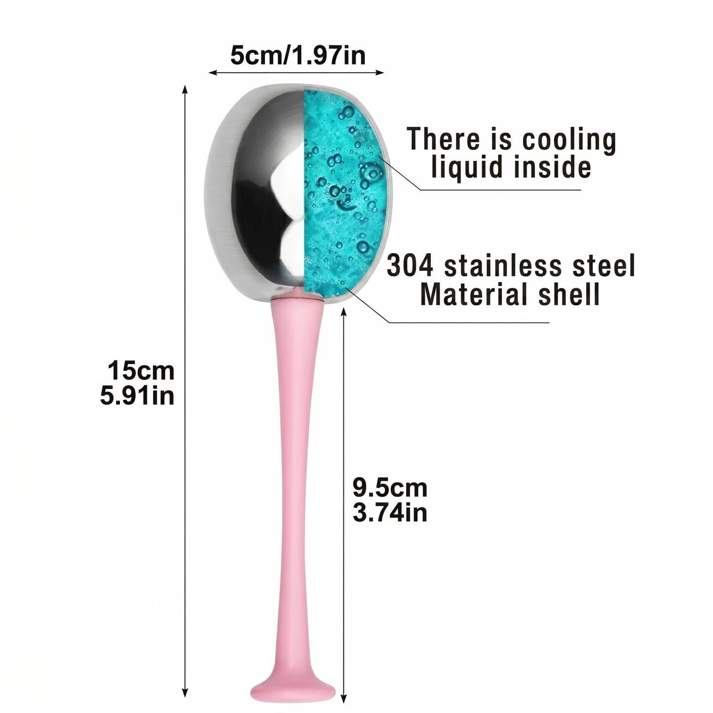 Cooling Face Rollers (2-Pack) – Stainless Steel Facial Massage Tools for Daily Skin Routine