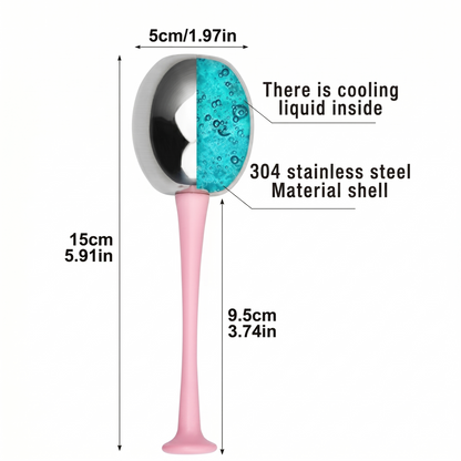 Cooling Face Rollers (2-Pack) – Stainless Steel Facial Massage Tools for Daily Skin Routine