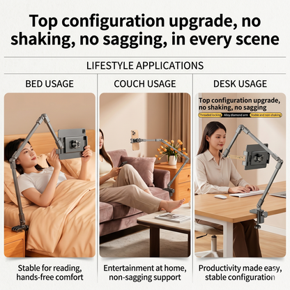 Adjustable Bedside Phone Arm – Hands-Free Viewing Stand for Reduced Neck & Arm Strain