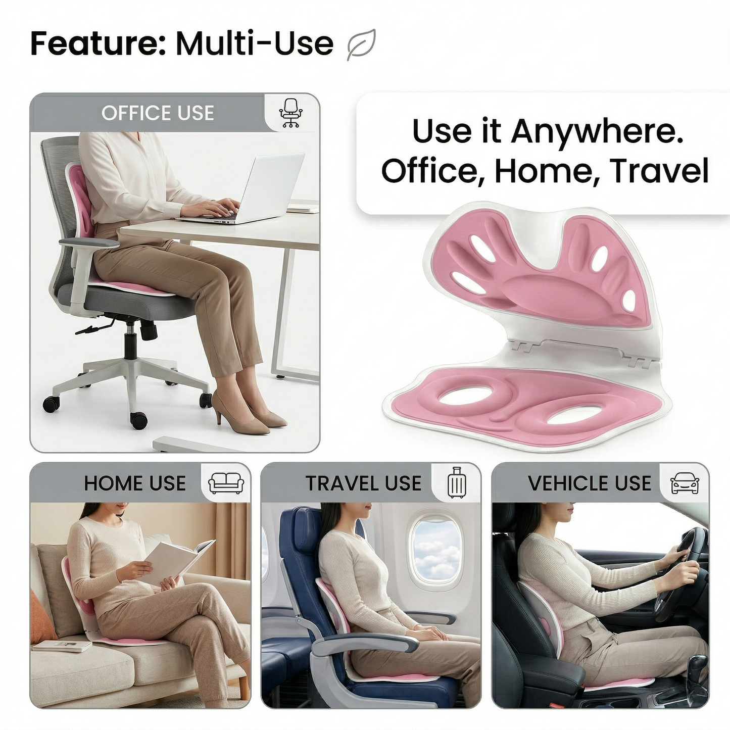 Ergonomic Seat Support Cushion | Posture Support for Sitting | Kovelli™