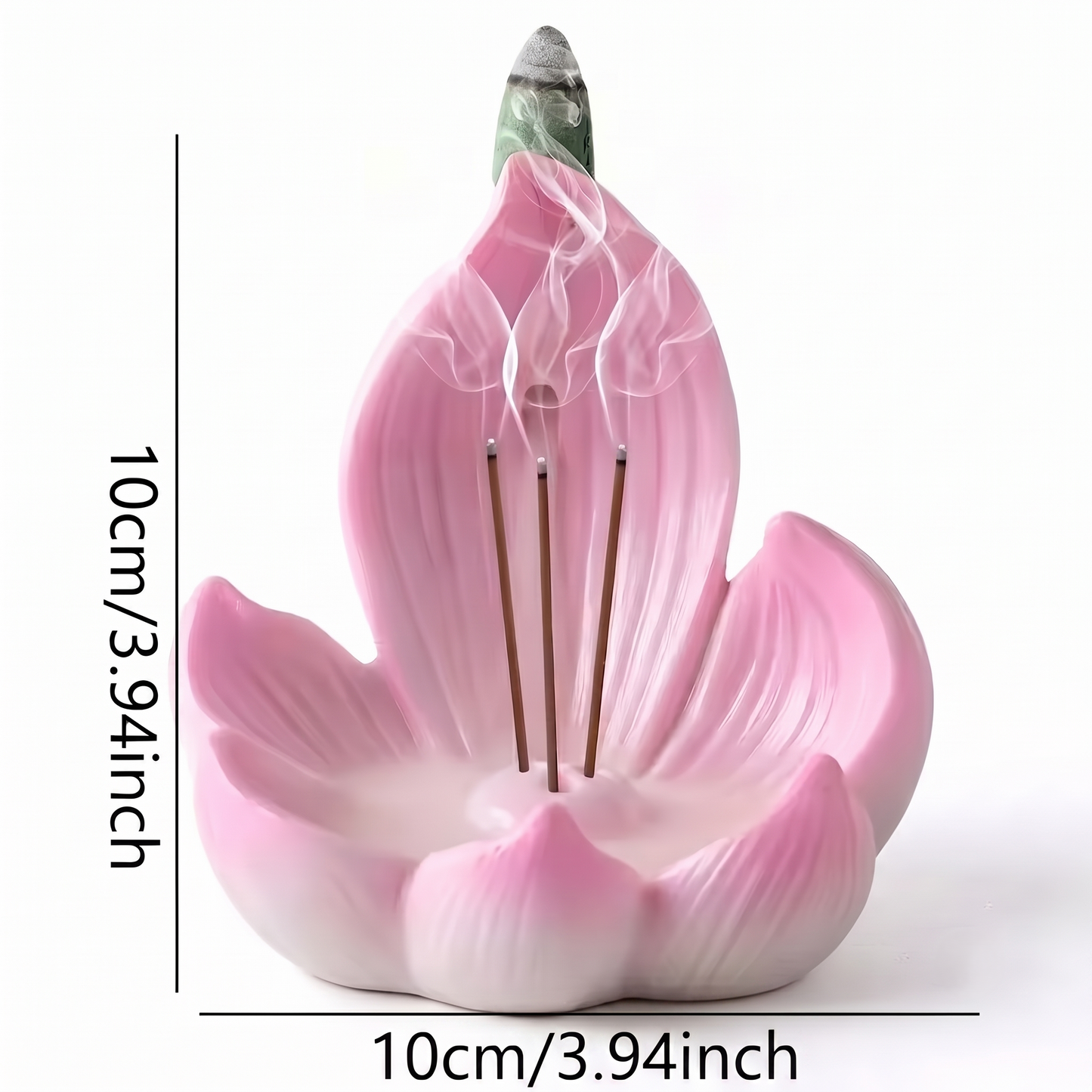 Small Lotus Resin Incense Stick Holder & Ash Catcher