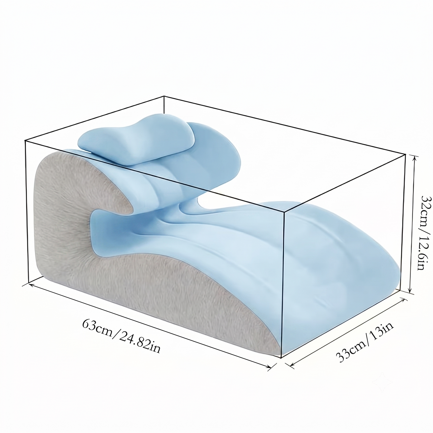 Ergonomic Wedge Backrest Pillow for Sitting & Reading – Structured Support Cushion for Bed, Sofa & Lounge Comfort