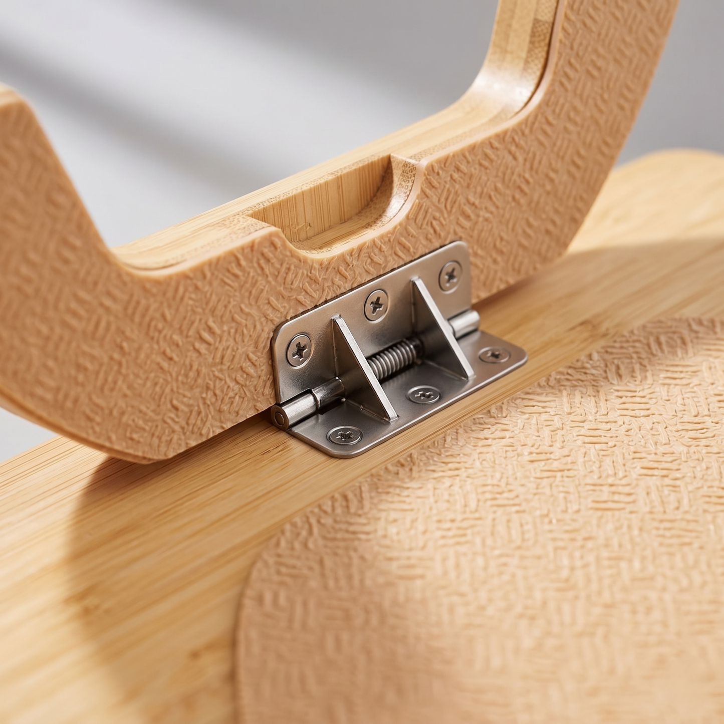 Bamboo Couch Arm Tray Table With Rotating Phone Holder