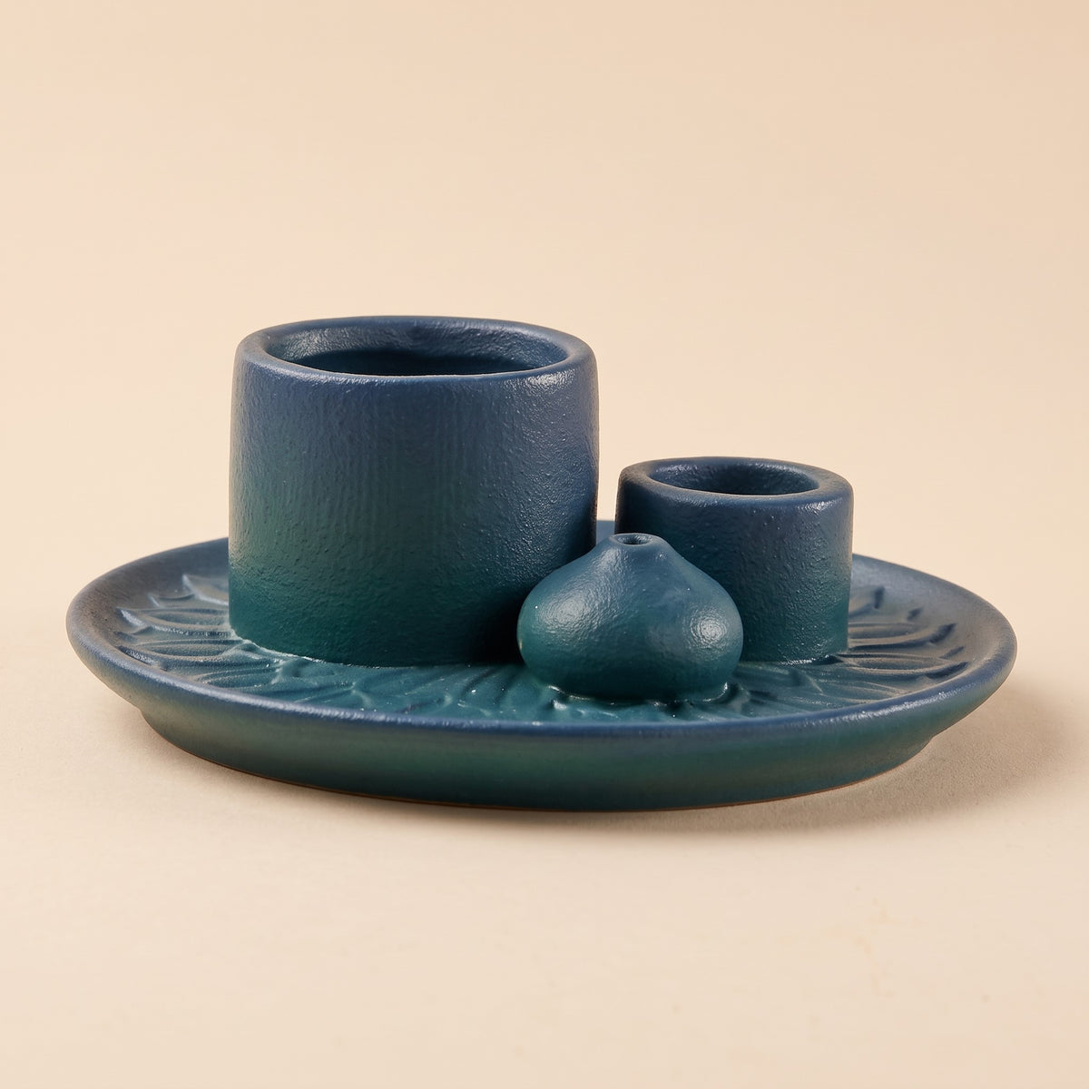 4-in-1 Ceramic Incense, Sage, Palo Santo & Candle Holder