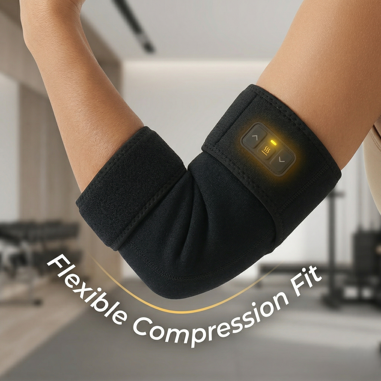 Heated Compression Elbow Sleeve with Adjustable Warmth & Massage Modes