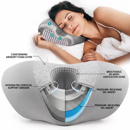 Kovelli™ Compact Mini Memory Foam Ear Relief Side Sleeper Pillow