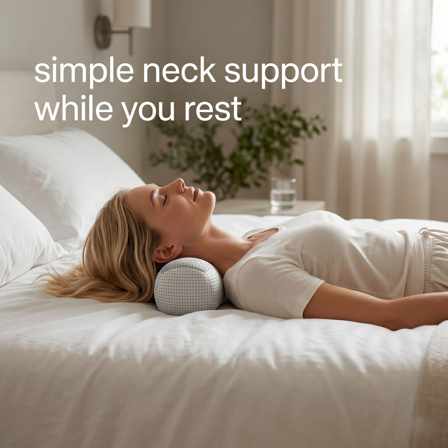 Relax your neck while lying down