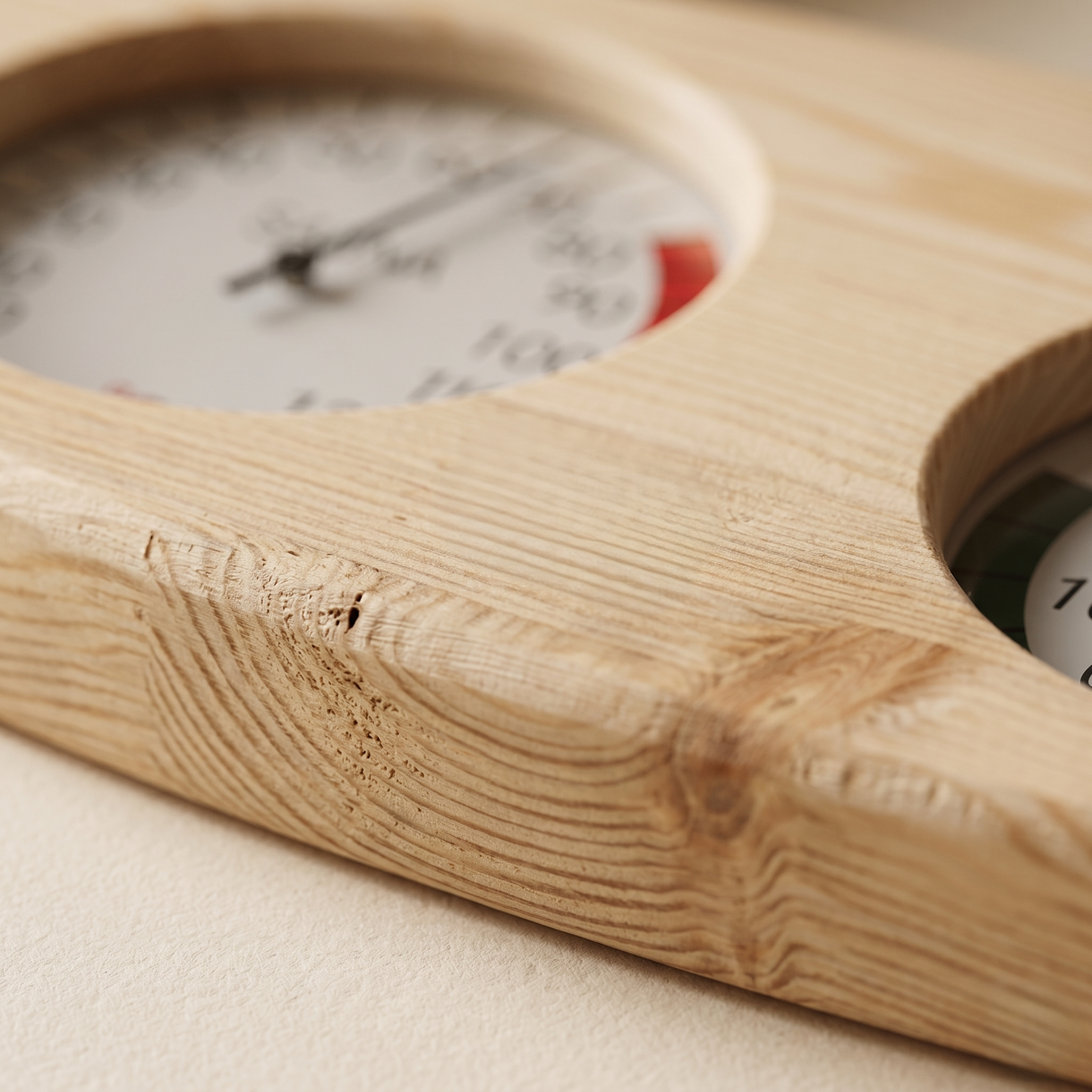 Wood Sauna Thermometer and Hygrometer Wall Mount Gauge