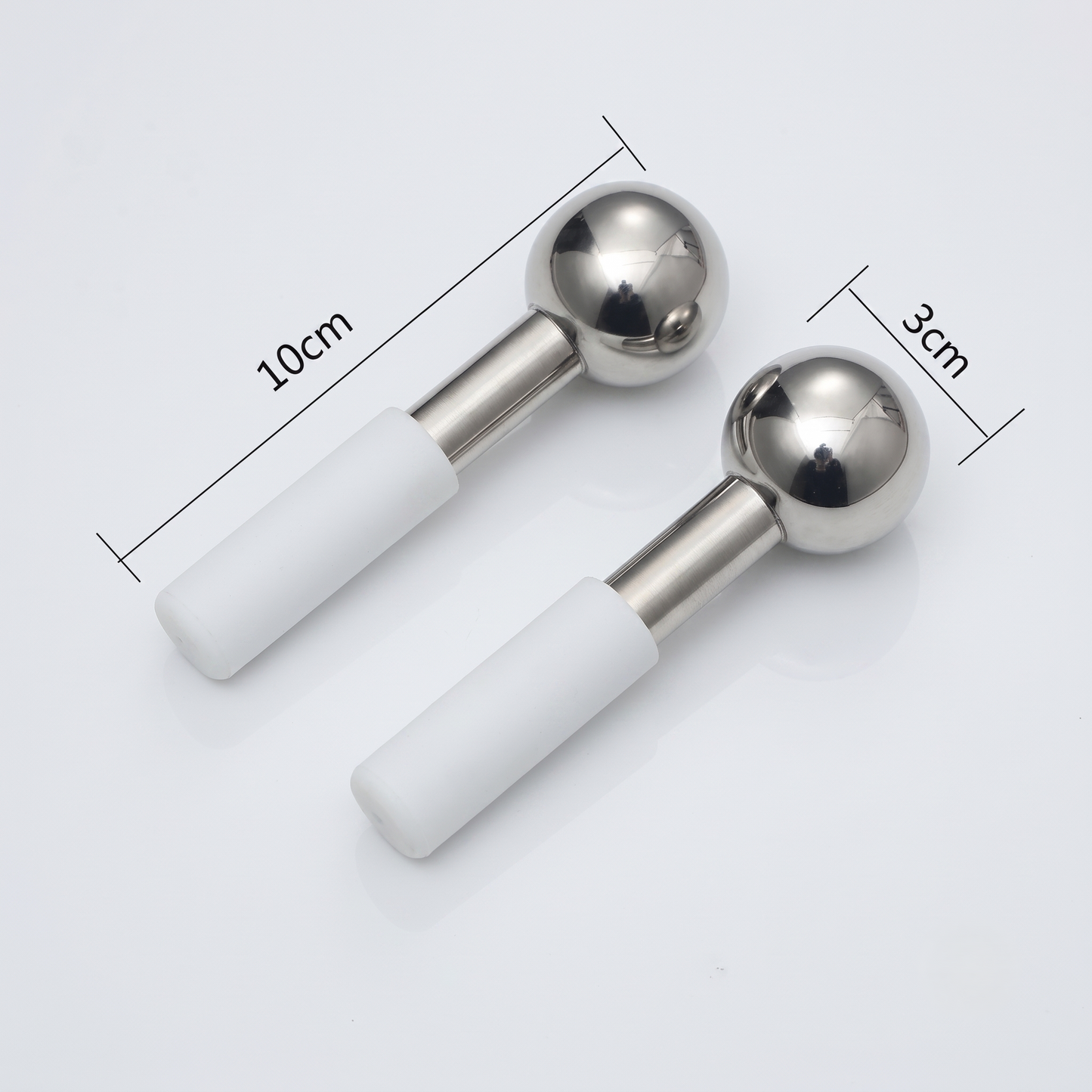 Stainless Steel Facial Ice Globes for Skin Massage
