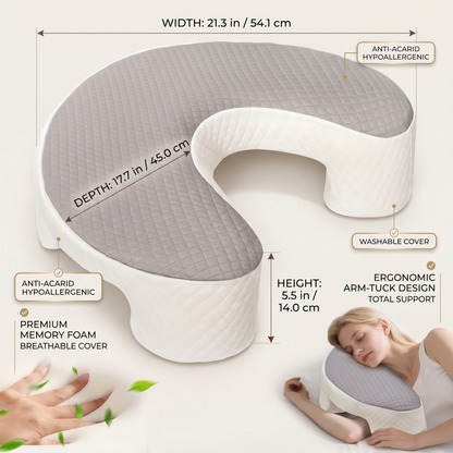 Side Sleeper Pillow with Shoulder Cutout Support