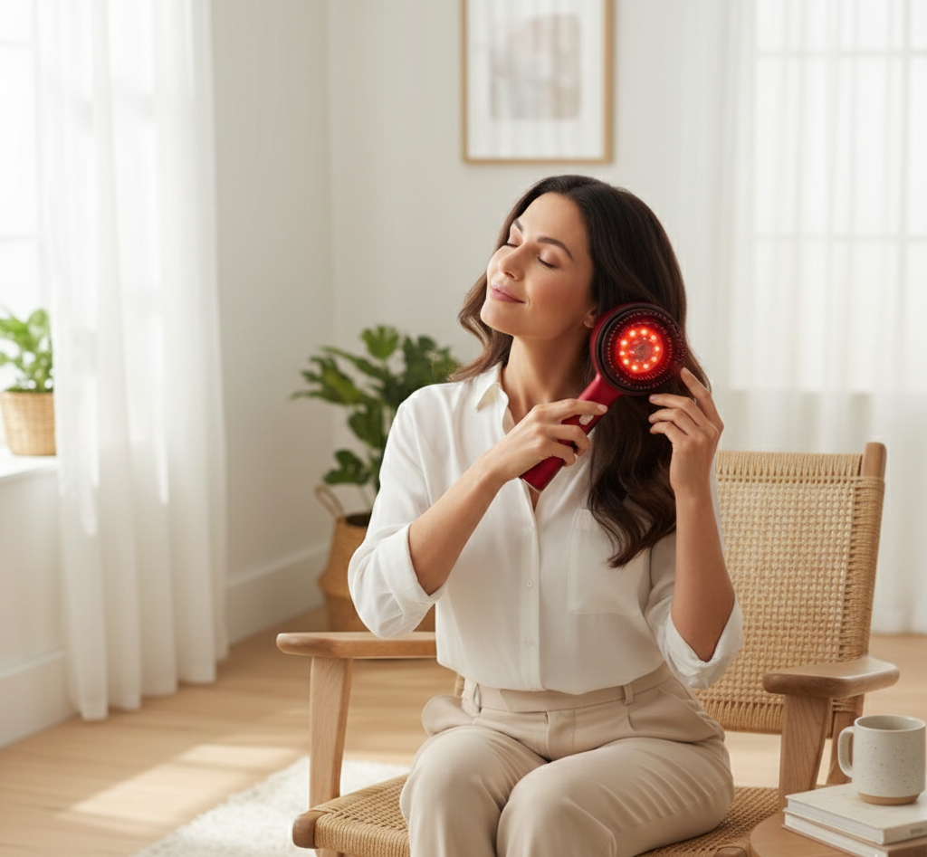 Heated Scalp Massage Comb (Red Light Design)