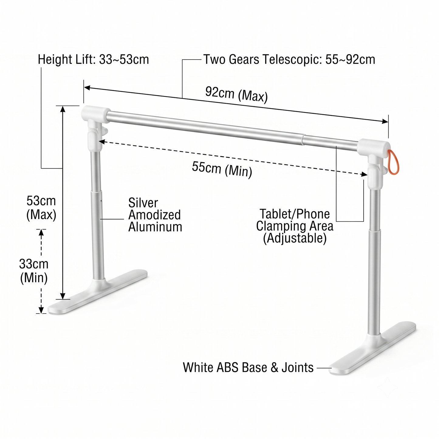 Adjustable Bed Tablet Stand – Hands-Free Holder for Comfortable Viewing & Reading