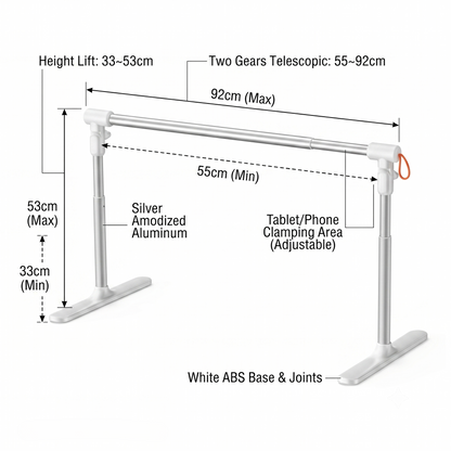 Adjustable Bed Tablet Stand – Hands-Free Holder for Comfortable Viewing & Reading