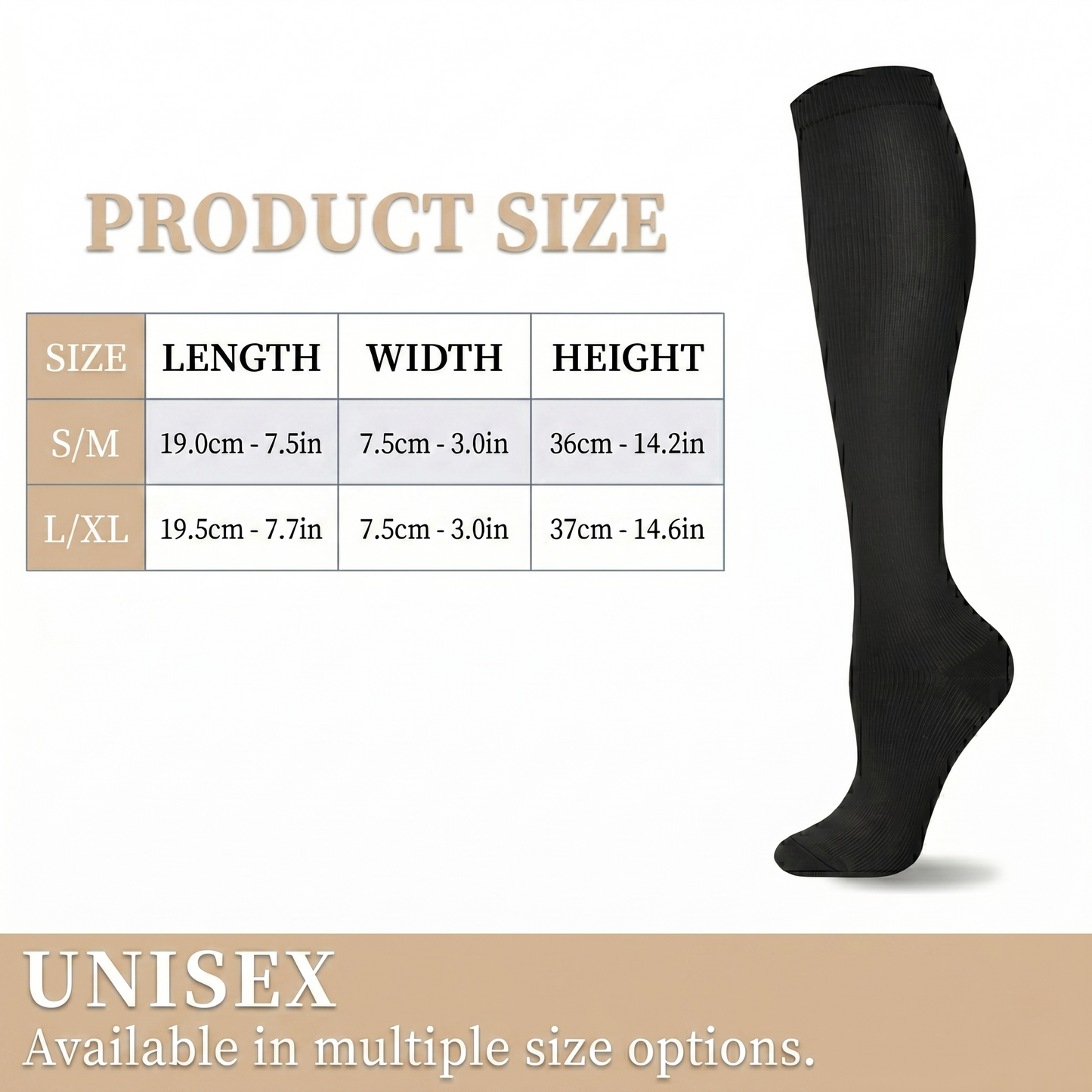 Compression Socks for Travel & Daily Comfort (6-Pack)