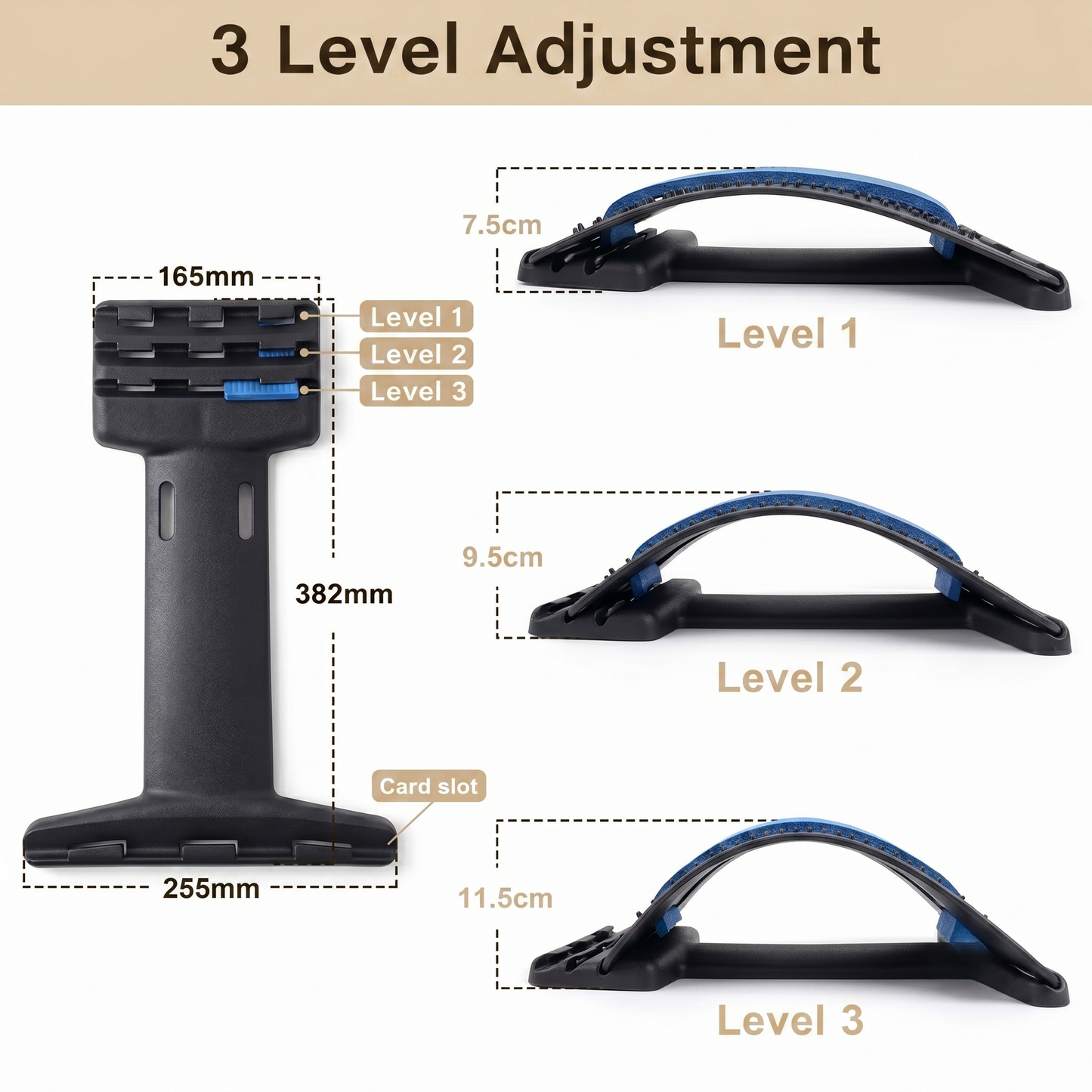 Adjustable Back Stretching Support for Daily Comfort