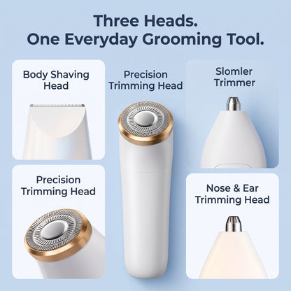 3-in-1 Rechargeable Body, Face & Nose Hair Trimmer