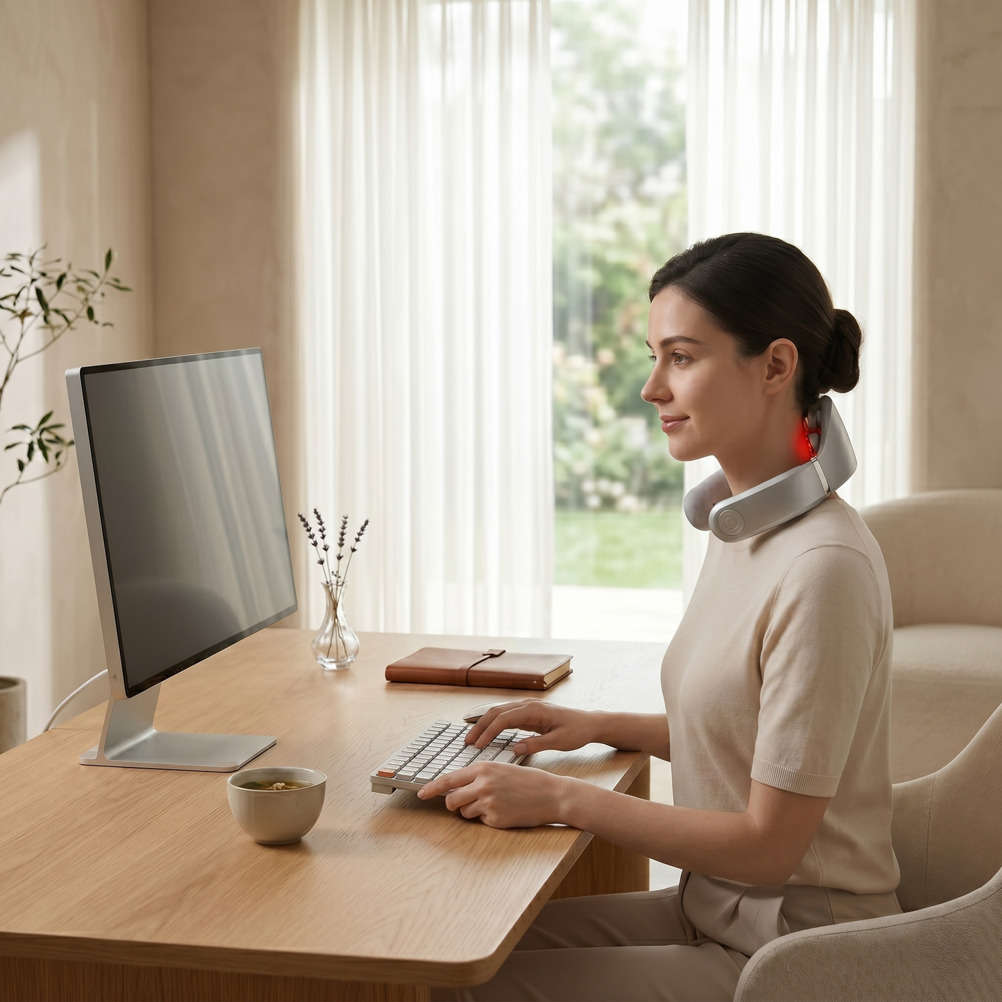 Smart Heated Neck Massager With Deep Relaxation Technology