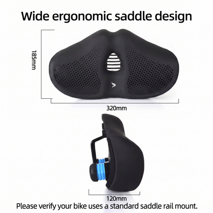 Wide Ergonomic Bike Saddle for Long Rides