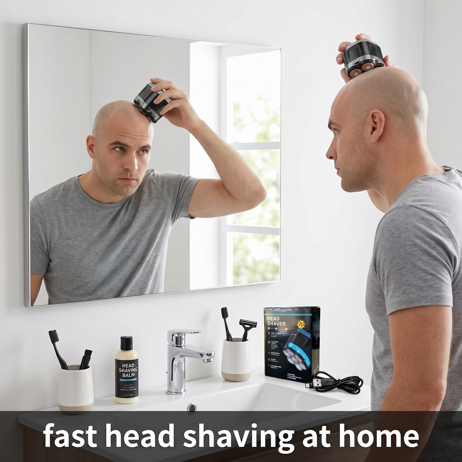 Shave your head in minutes