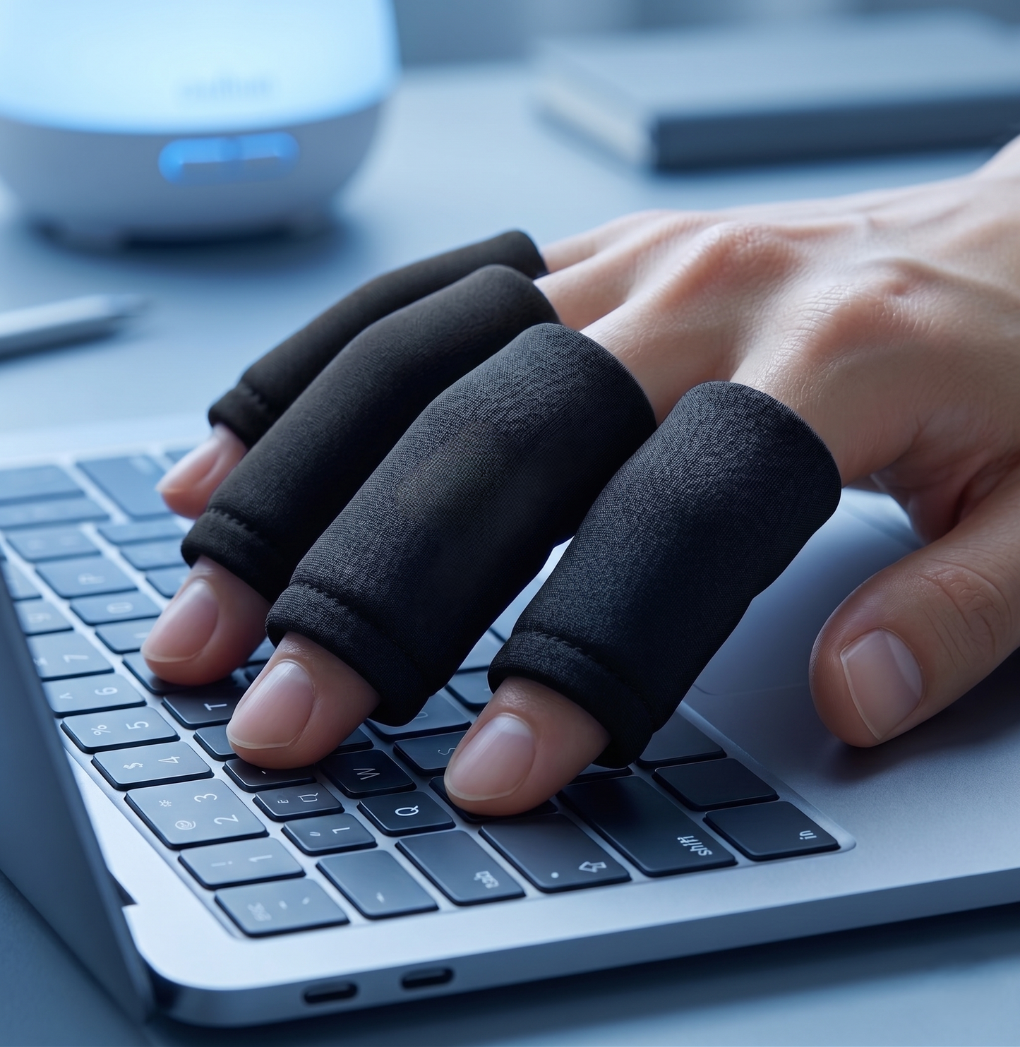 Reusable Gel Finger Sleeves For Typing, Gaming & Everyday Finger Support (8-Pack)