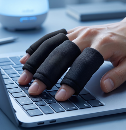 Reusable Gel Finger Sleeves For Typing, Gaming & Everyday Finger Support (8-Pack)