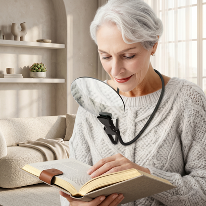 Hands-Free Neck 3X Magnifier for Reading, Sewing & Detailed Work