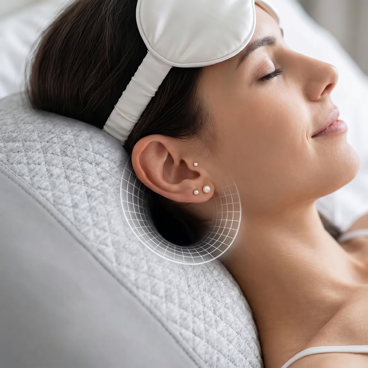 Kovelli™ Compact Mini Memory Foam Ear Relief Side Sleeper Pillow