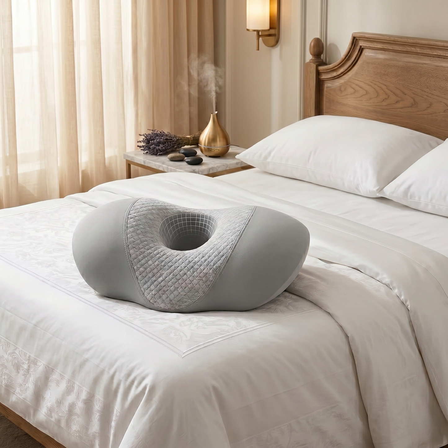 Kovelli™ Compact Mini Memory Foam Ear Relief Side Sleeper Pillow