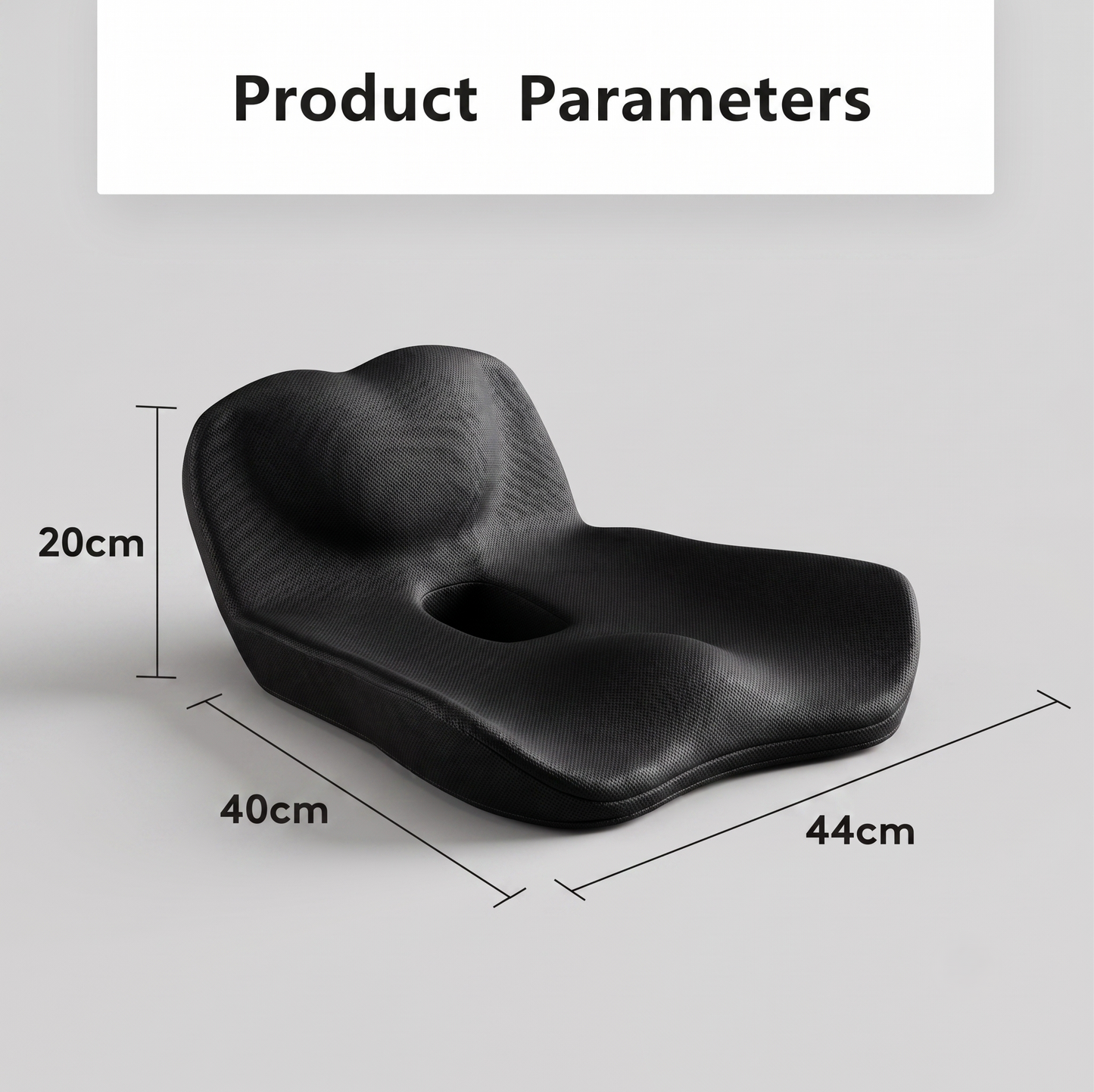 Ergonomic Memory Foam Seat Cushion Contoured Support + Optional Comfort Vibration