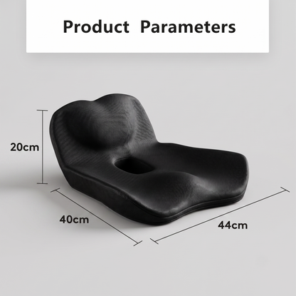 Ergonomic Memory Foam Seat Cushion Contoured Support + Optional Comfort Vibration