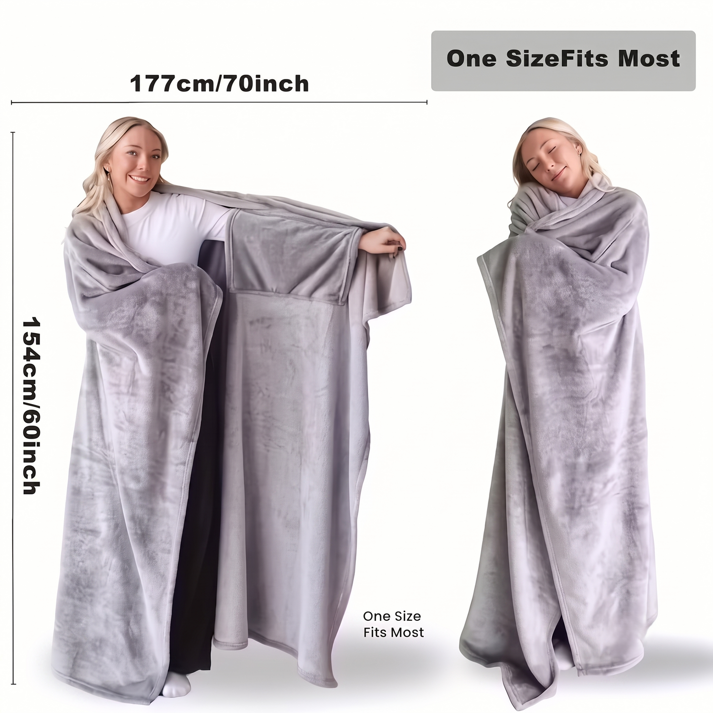 Oversized Wearable Blanket for Full-Body Comfort