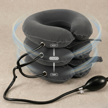 Inflatable Neck Traction Pillow with Adjustable Air Pump