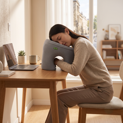 Ergonomic Memory Foam Desk Nap Pillow with Arm Opening