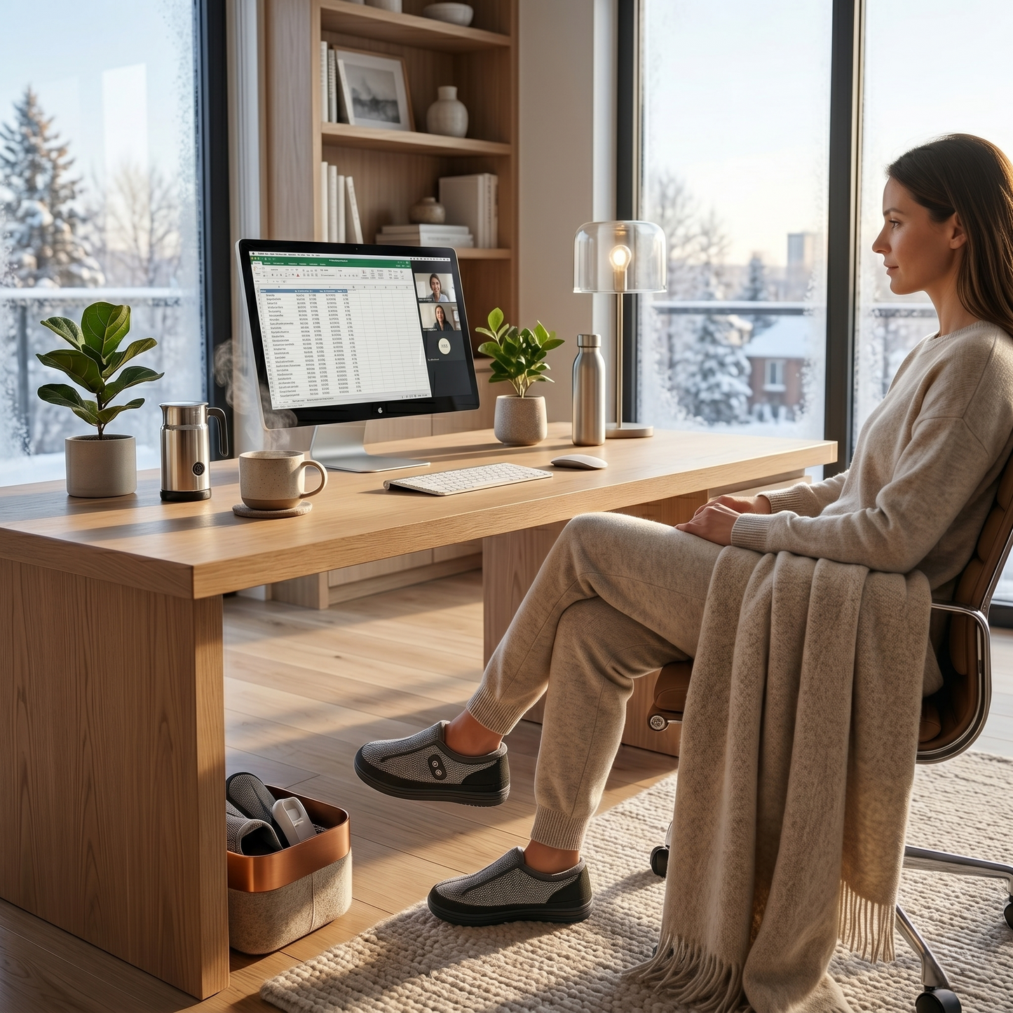 Rechargeable Heated House Slippers For Cozy Indoor Warmth & Winter Comfort