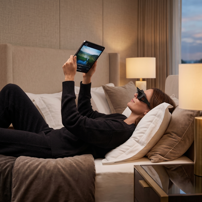 Prism Reading Glasses For Lying Down – Hands-Free Bed Reading & Viewing Glasses