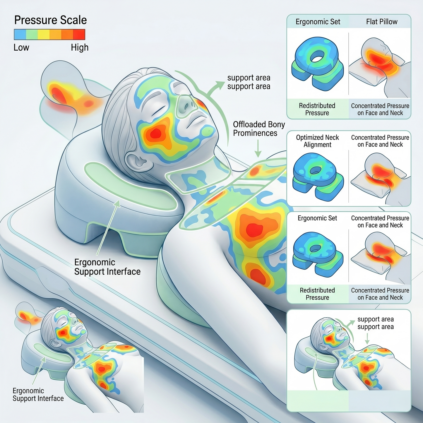 Face-Down Comfort Support Pillow – Ergonomic Chest & Neck Alignment Design