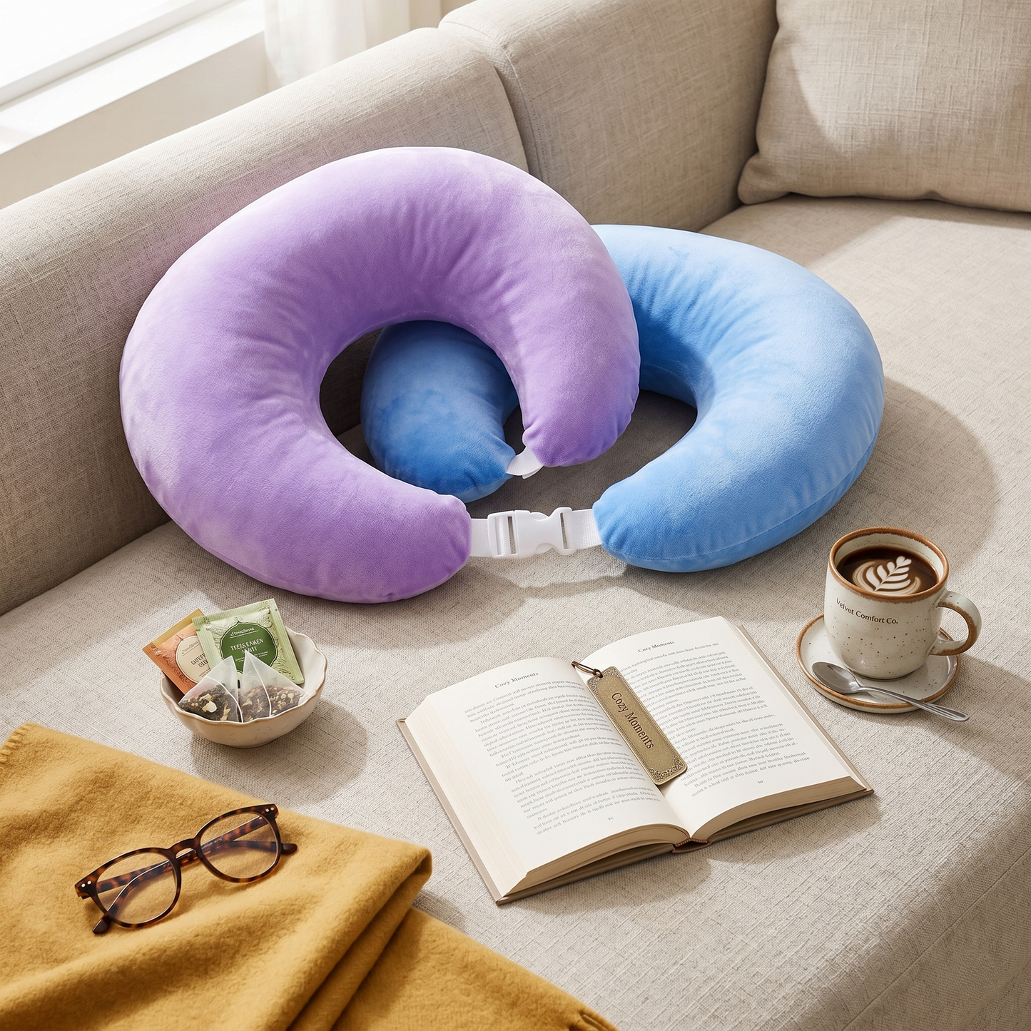 Ergonomic Lap Support Pillow for Reading, Gaming & Work – Arm Support Cushion for Couch & Bed