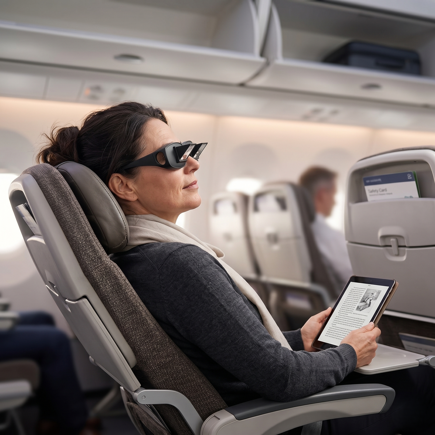 Prism Reading Glasses For Lying Down – Hands-Free Bed Reading & Viewing Glasses
