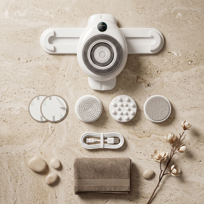 Wall-Mounted Electric Shower Scrubber For Hands-Free Back Cleansing