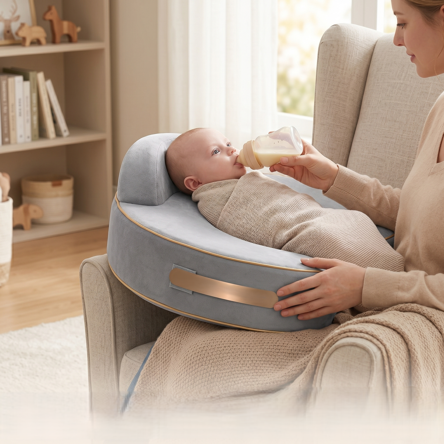 Ergonomic Feeding Support Pillow for Comfortable Holding