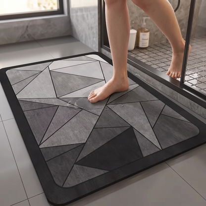 Geometric Quick-Dry Absorbent Non-Slip Floor Mat