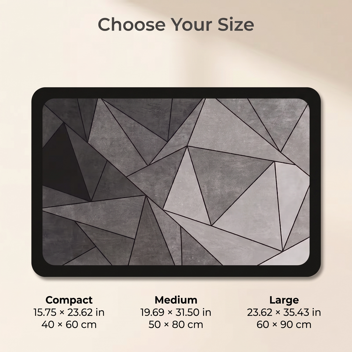 Geometric Quick-Dry Absorbent Non-Slip Floor Mat